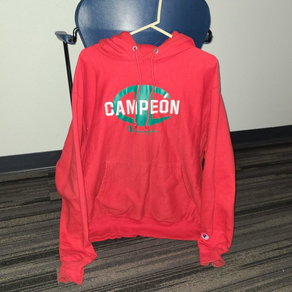 Used Champion Hispanic Heritage Red/Green Hoodie Men's Size XL